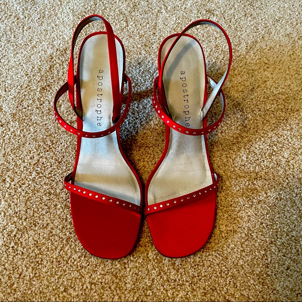 Red Strappy Heels